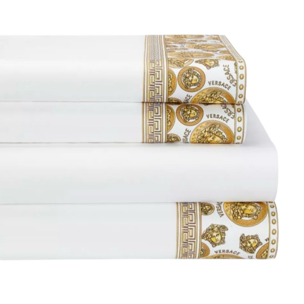Versace Medusa Amplified King Sheet Set NIB